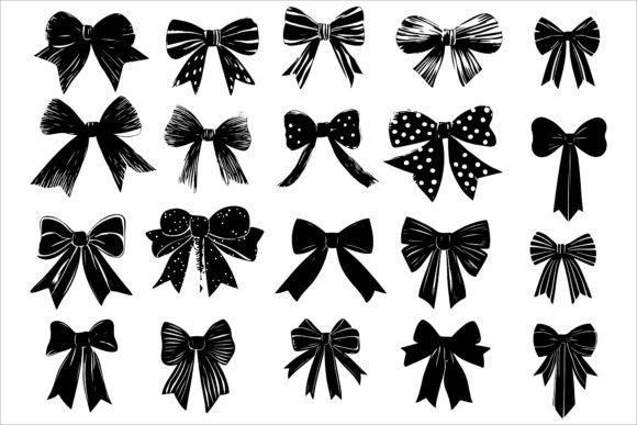 Bow Ribbon Silhouette Vectors: A Versatile Design Element for Modern Creativity