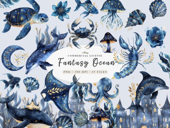 Fantasy Cute Sea Creature Animals PNG: Creative Possibilities for Your Projects