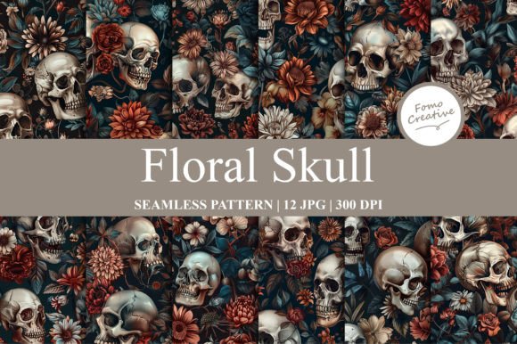Floral Skull Seamless Pattern: A Creative Solution for Digital Design Projects