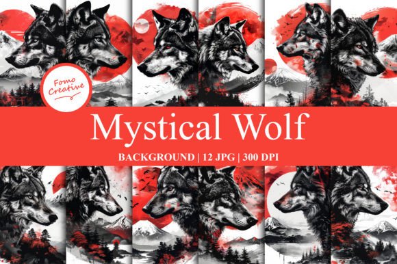 Mystical Wolf Backgrounds: A Versatile Tool for Modern Digital Design
