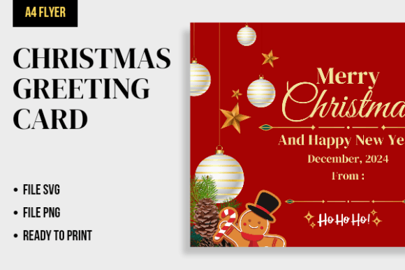 Red Christmas Greeting Card: A Minimalist Touch to Your Holiday Communication