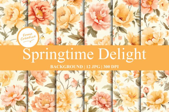 Springtime Delight Backgrounds: Enhancing Digital Creativity with Seasonal Flair