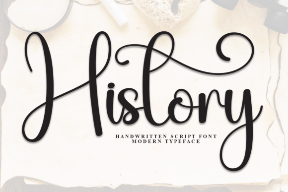 The Elegance of the History Script Font